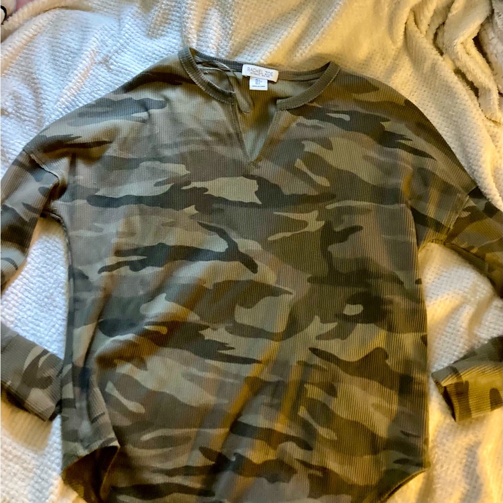 Rachel Zoe camo top